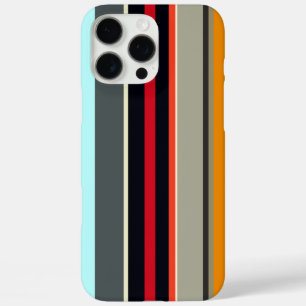 Coque iPhone 16 Pro Max Bleu Rouge Argent Multicolore