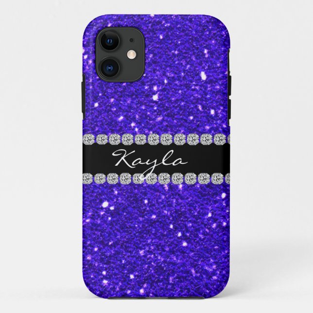 COQUES Case-Mate iPhone BLEU ROYAL MIGNON DU CAS BLING D'IPHONE 5 (Dos)