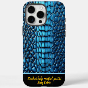 Coque iPhone 16 Pro Max Bleu serpent brillant dans la lumière