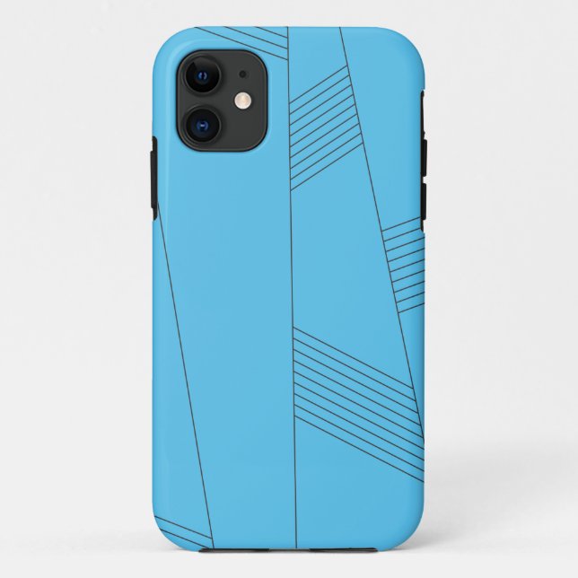 Coques Case-Mate iPhone Bleu, simple, élégant, abstrait motif (Dos)