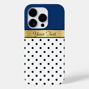 Coques Pour iPhone Bleu Sodalite Bleu Blanc Et Noir Pois