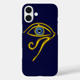Coques iPhone 16 Plus BLEU TALISMAN Gold Horus Oye