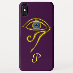 Coques Pour iPhone BLEU TALISMAN OR HORUS OEIL MONOGRAMME violet