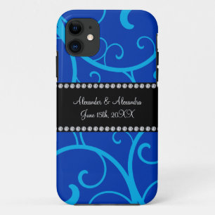 Coque Case-Mate iPhone Bleu tourbillonne les faveurs de mariage