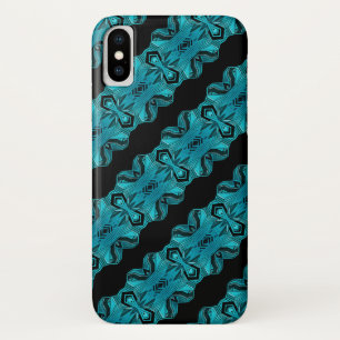 Etui iPhone Case-Mate Bleu Turquoise Motif unique/rayures