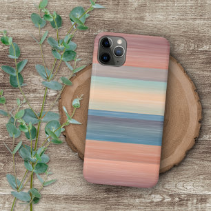 Case-Mate iPhone Case Bleu Turquoise Orange Rayures Aquarelle Art