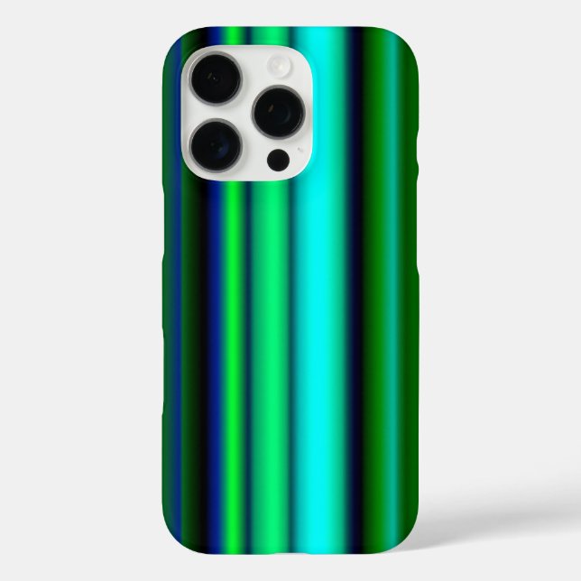 Coques Case-Mate iPhone Bleu Vert arc-en-ciel rayures (Verso)