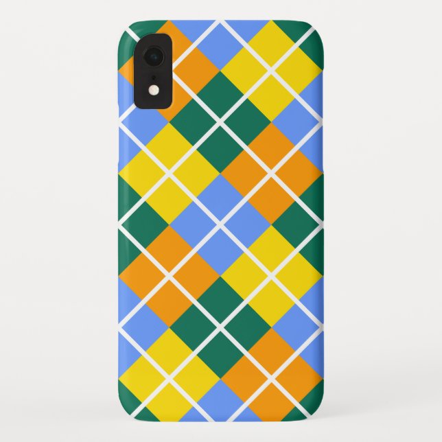 Coques Case-Mate iPhone Bleu Vert Jaune Orange (Dos)
