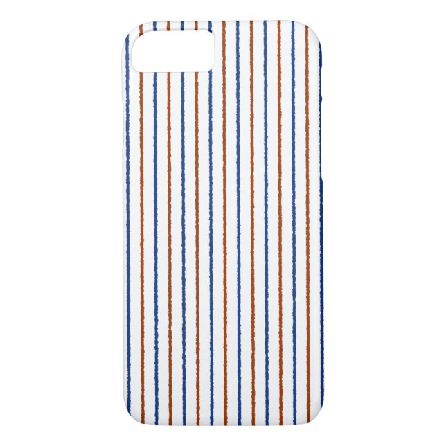 Coques Case-Mate iPhone Bleus Brown et marine avec lignes inégales (Dos)
