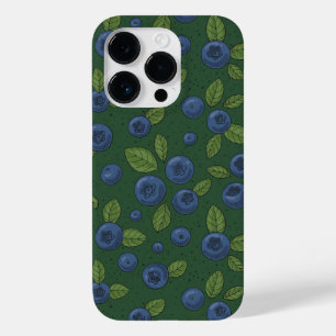 Coque Case-Mate iPhone Bleus sur vert foncé