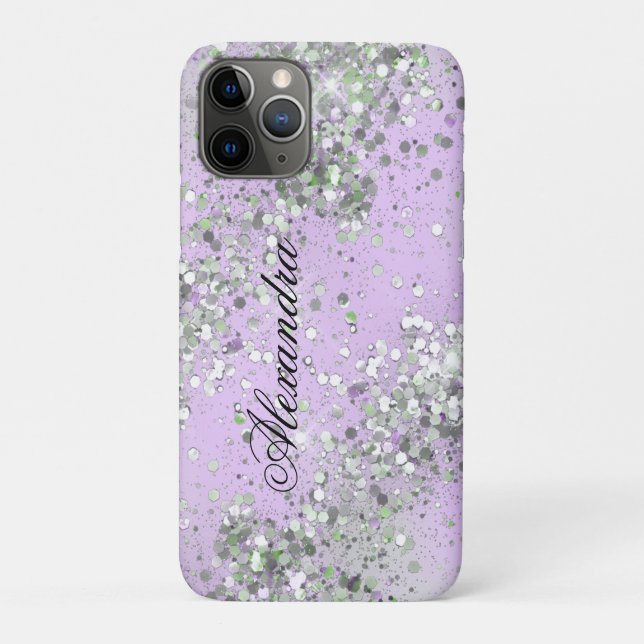 Coques Case-Mate iPhone Bling de Luxe Holographique Paillettes Personnalis (Dos)