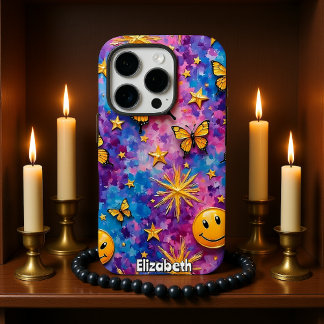 Coque iPhone 16 Pro Bliss papillon : Smiley Starburst