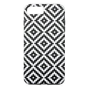 Coque Case-Mate iPhone Bloc aztèque Ptn de symbole noir et blanc I