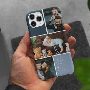 Coque Case-Mate iPhone Bloc de couleur 3 Photo Collage   Meilleur papa ev