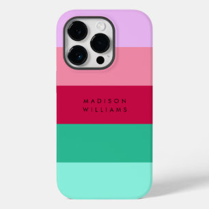 Coque Case-Mate iPhone Bloc de couleur à rayures horizontales Viva Magent
