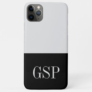 Case-Mate iPhone Case Bloc de couleur initial noir et blanc