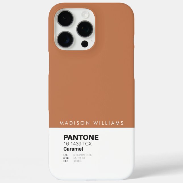 Coques Case-Mate iPhone Bloc de couleur personnalisé avec nom Pantone pers (Verso)