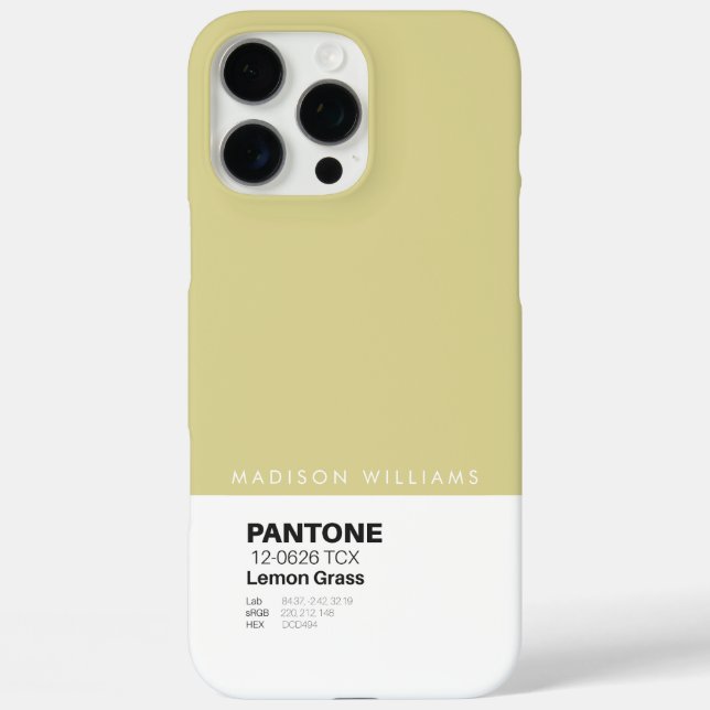 Coques Case-Mate iPhone Bloc de couleur personnalisé avec nom Pantone pers (Verso)