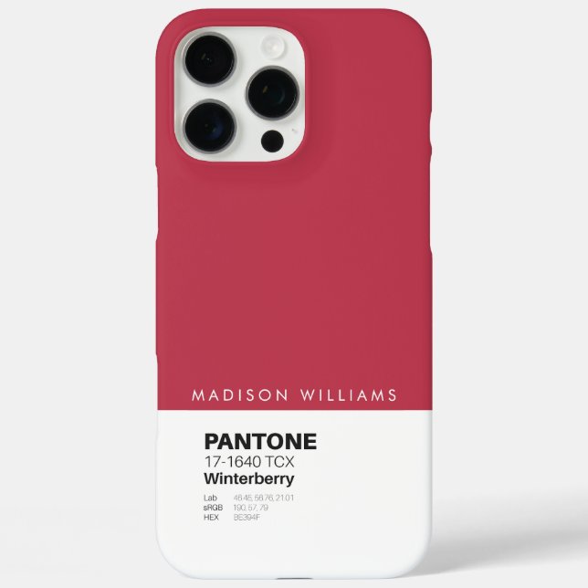Coques Case-Mate iPhone Bloc de couleur personnalisé Pantone avec nom  (Verso)