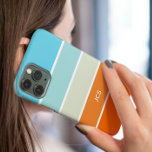 Coque Case-Mate iPhone Bloc de couleur vert turquoise moderne orange<br><div class="desc">Ce boîtier téléphonique simple mais incroyablement élégant comporte des blocs de couleur bleu,  vert et orange avec vos initiales (ou d'autres textes) dans une police de bloc blanc moderne. N'hésitez pas à tenir votre téléphone chic dans votre main !</div>