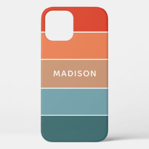 Case-Mate iPhone Case Bloc de couleurs personnalisé avec nom en bleu sar