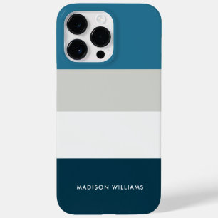 Coque Case-Mate iPhone Bloc rayé horizontal de couleur avec inscription m