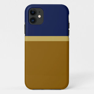 Case-Mate iPhone Case Blocs de couleur Brown doré bleu marine