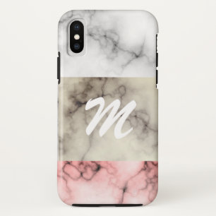 Case-Mate iPhone Case Blocs de couleur en marbre Monogram