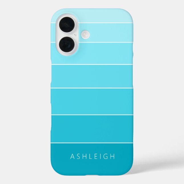 Coques Case-Mate iPhone Blocs de couleurs bleu Nom monochromatique (Verso)