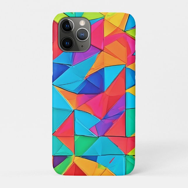 Coques Case-Mate iPhone Blocs de couleurs géométriques vibreux (Dos)