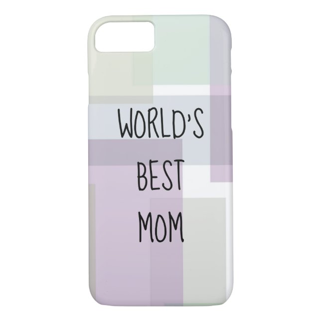 Coques Case-Mate iPhone Blocs Pastel Retro Lavande Vert Bleu (Dos)