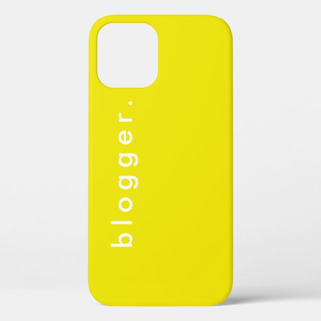 Coques Case-Mate iPhone Blogger Vibrant Jaune Simple Entreprise Moderne (Verso)
