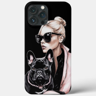 Case-Mate iPhone Case Blonde fille en lunettes de soleil noir Français b