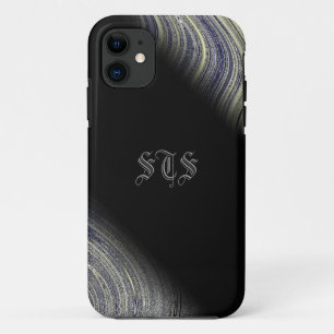 Case-Mate iPhone Case Bloomin Blue Fractal Glimmer Monogram iPhone