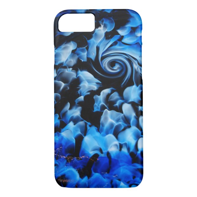 Coques Case-Mate iPhone blue and black abstract (Dos)