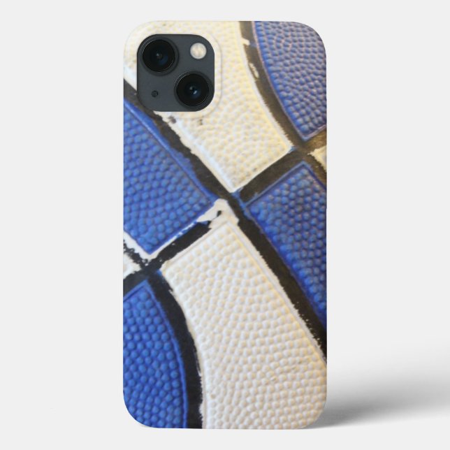 Coques Case-Mate iPhone Blue and White Basketball Phone Case (Verso)