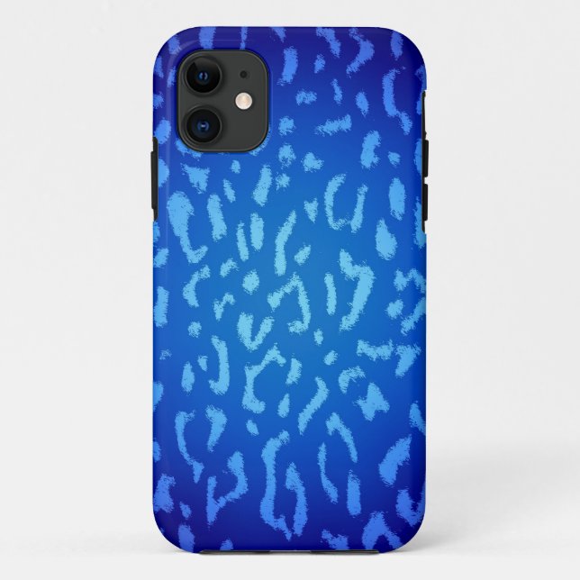Coques Case-Mate iPhone Blue animal print fur skin of leopard 2 (Dos)