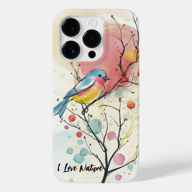 Coques Case-Mate iPhone Blue Bird I Love Nature (Verso)