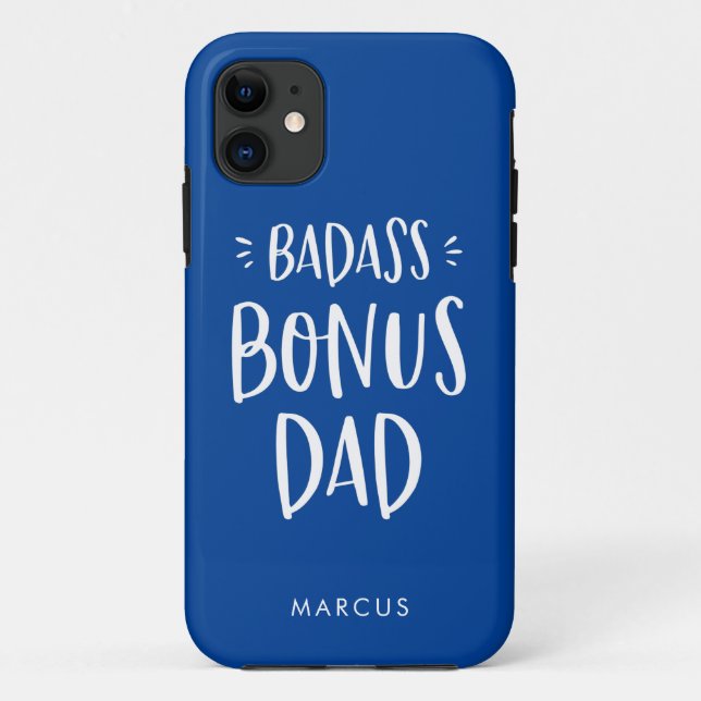 Coques Case-Mate iPhone Blue Bonus Dad Stepfather Personnalisé Stepdad (Dos)