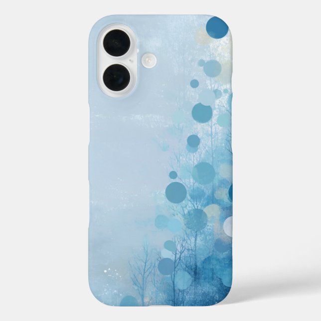 Coques Case-Mate iPhone Blue Circles & Trees Case-Mate iPhone Case (Verso)