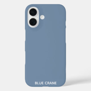 Coque Pour iPhone 16 Blue Crane bleu color