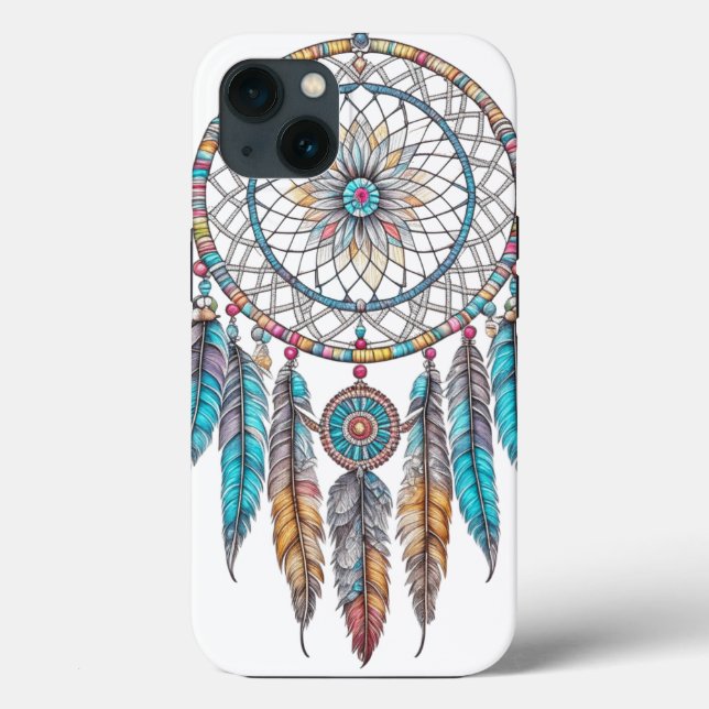 Coques Case-Mate iPhone Blue Dreamcatchers Mystical (Verso)