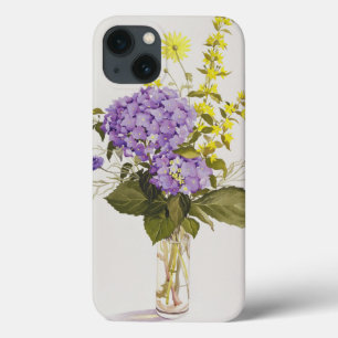 Coque Case-Mate iPhone Blue Hydrangea with Yellow Loosestrife