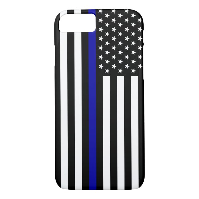 Coques Case-Mate iPhone Blue Line mince diminuent (Dos)