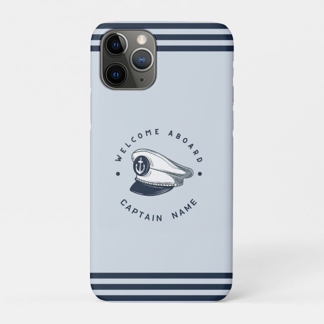 Coques Case-Mate iPhone Blue Navy Ancre nautique yacht club voile (Dos)