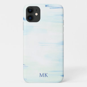 Case-Mate iPhone Case Blue Ocean Abstrait Art Custom Monogramme initial