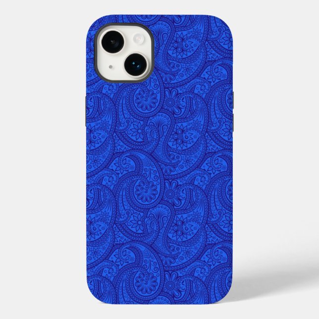 Coques Case-Mate iPhone Blue Paisley (Verso)