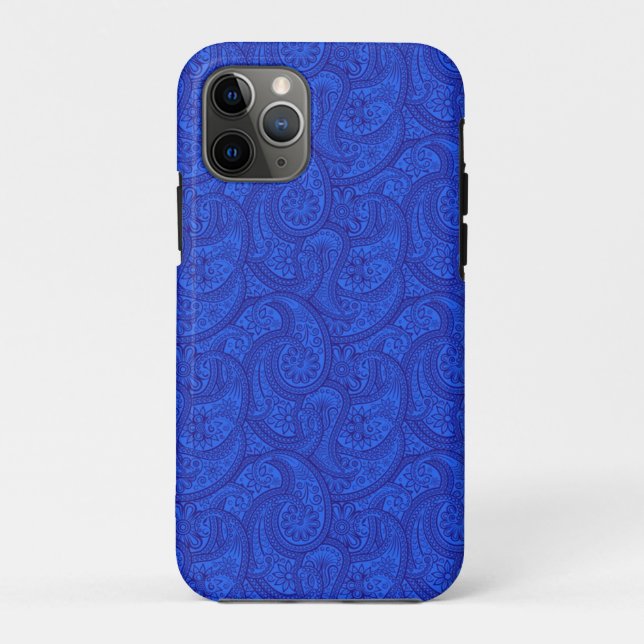 Coques Case-Mate iPhone Blue Paisley (Dos)