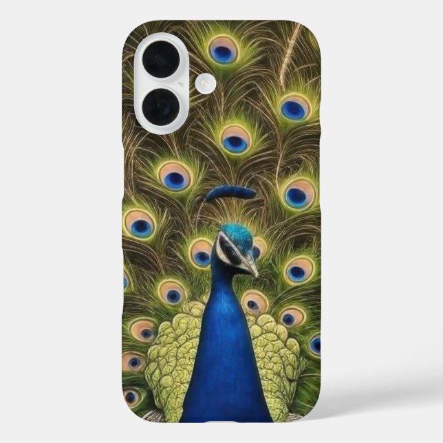 Coques Case-Mate iPhone Blue Peacock Phone Case (Verso)