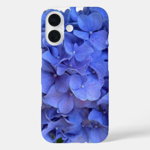 Coque Pour iPhone 16 Blue periwinkel élégantes hydrangées florales